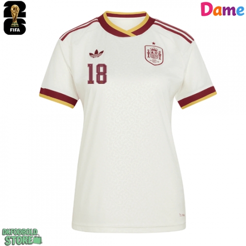 Spanien Martin Zubimendi #18 Replika Udebanetrøje Dame VM 2026 Kortærmet